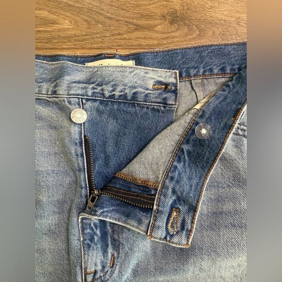 NWT Madewell Denim Crossover-Waist Mini Skirt In Ladson Wash Size 32 - Picture 8 of 10